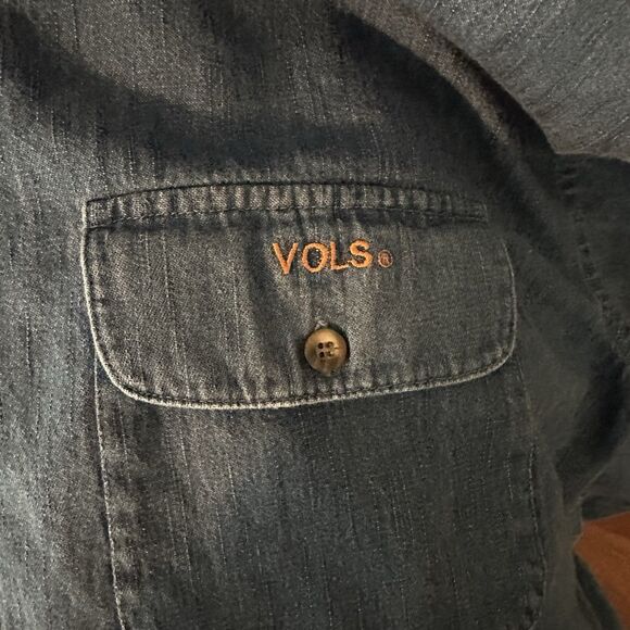 Vintage Tennessee Volunteers Denim Button Down Shirt Vols Men’s Size XL - Picture 4 of 5
